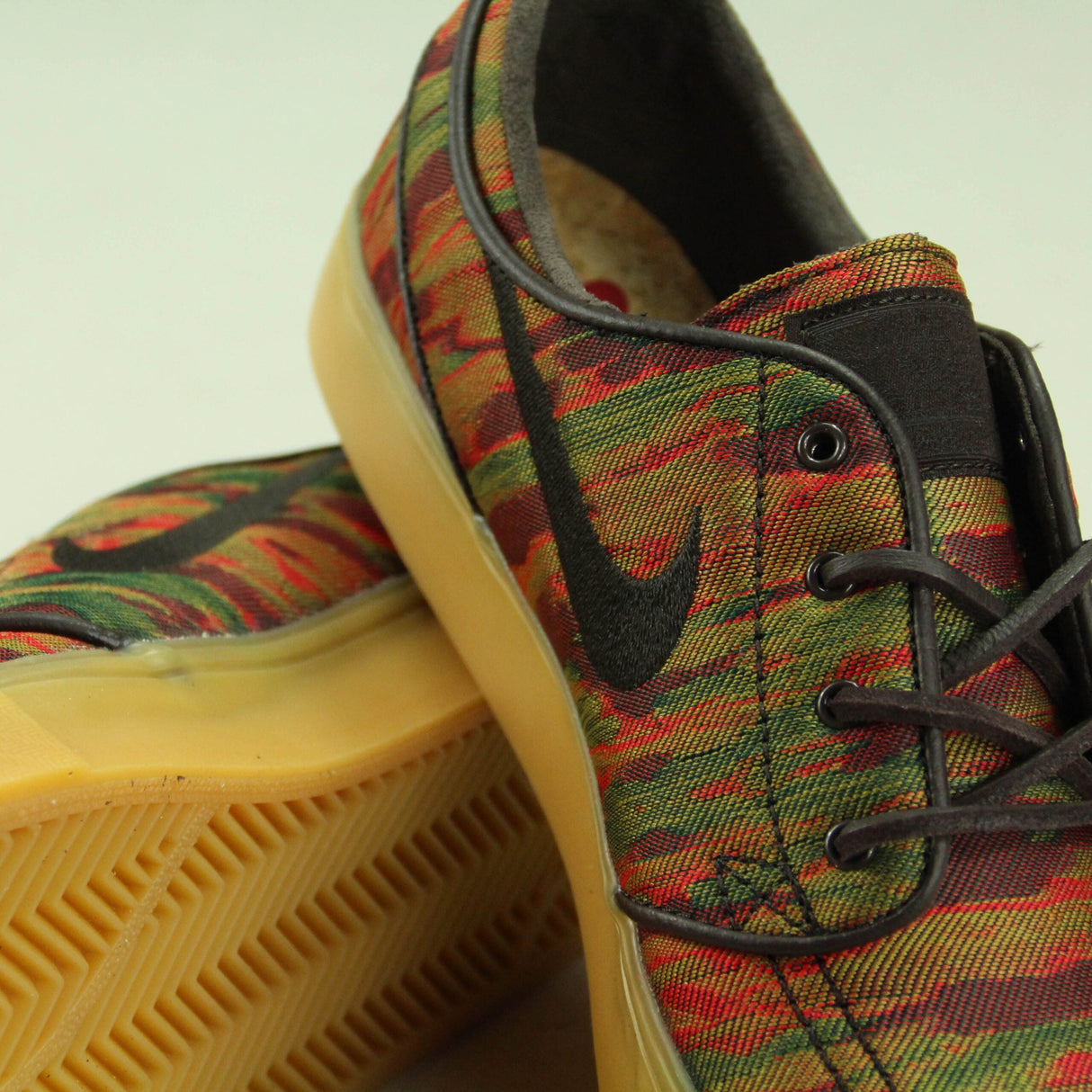 Nike SB Zoom Stefan Janoski Premium Canvas Shoes - Multi Colour / Velvet Brown / Gum Yellow (900) - UK 4