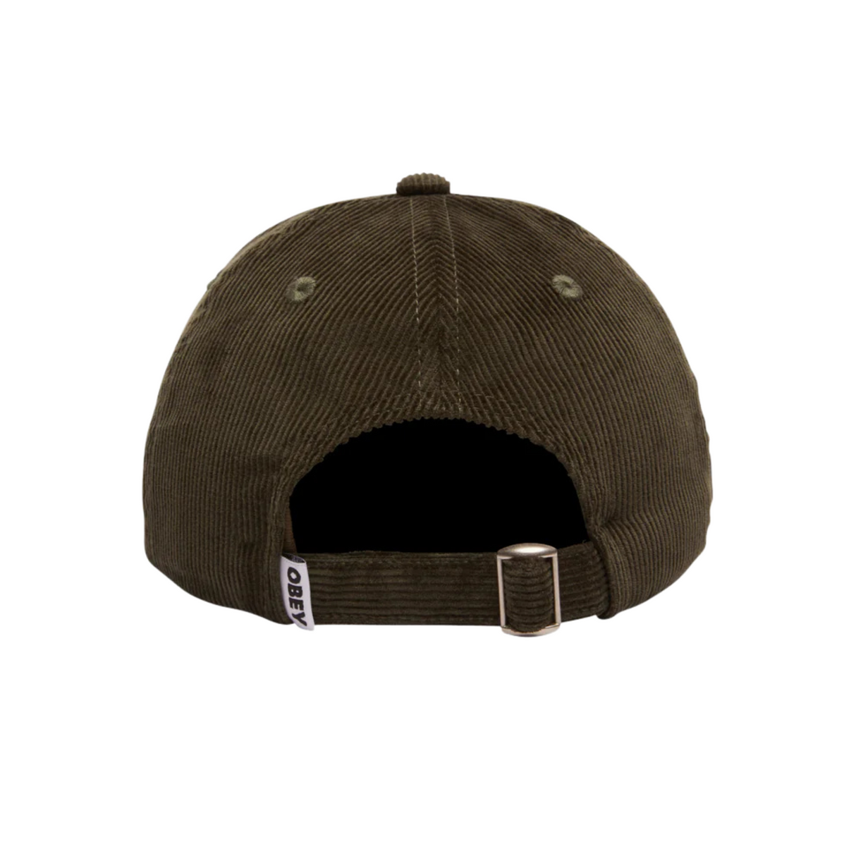 OBEY Lowercase Corduroy 6 Panel Snapback Cap Hat - Kombu Green
