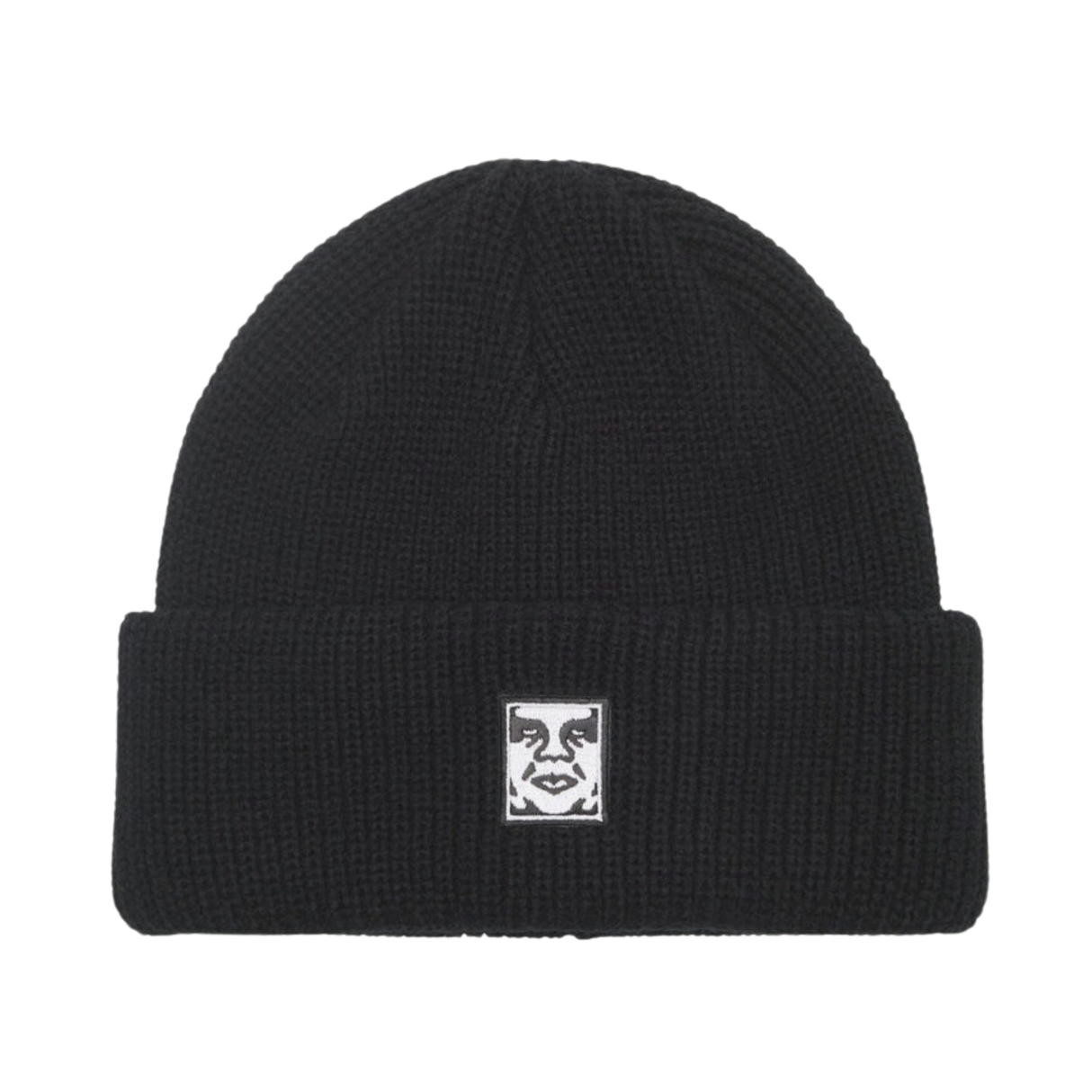 OBEY Mid Icon Patch Cuff Beanie - Black