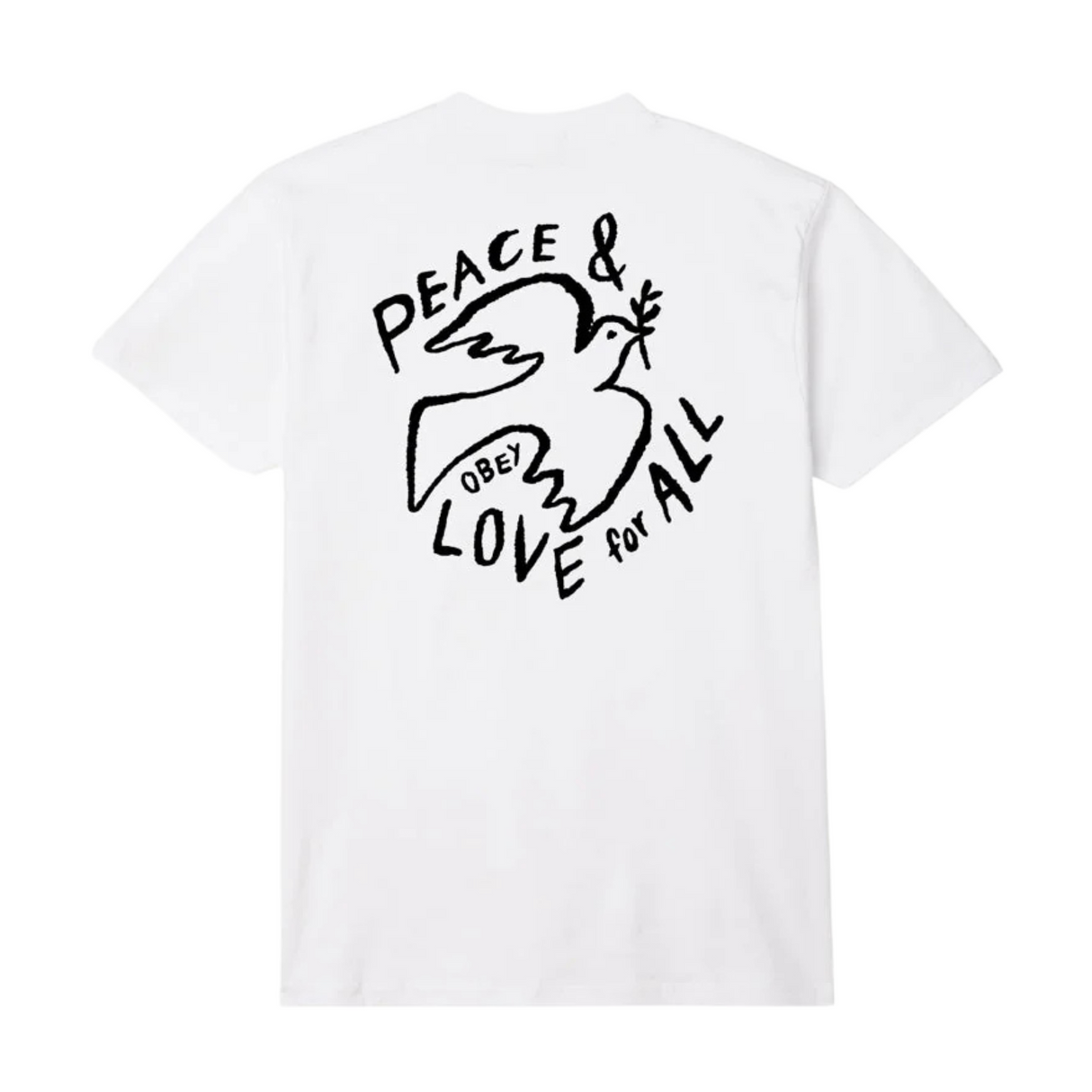 OBEY Peace & Love for All Dove T-Shirt - White