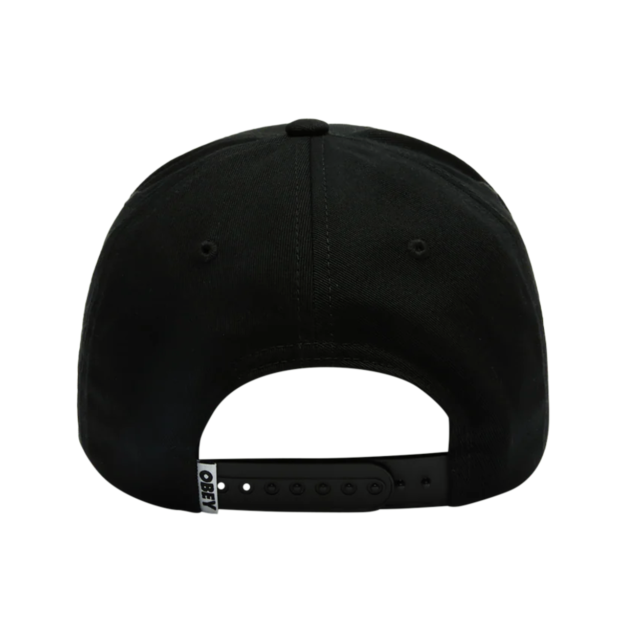 OBEY Ranch 5 Panel Snapback Cap Hat - Black