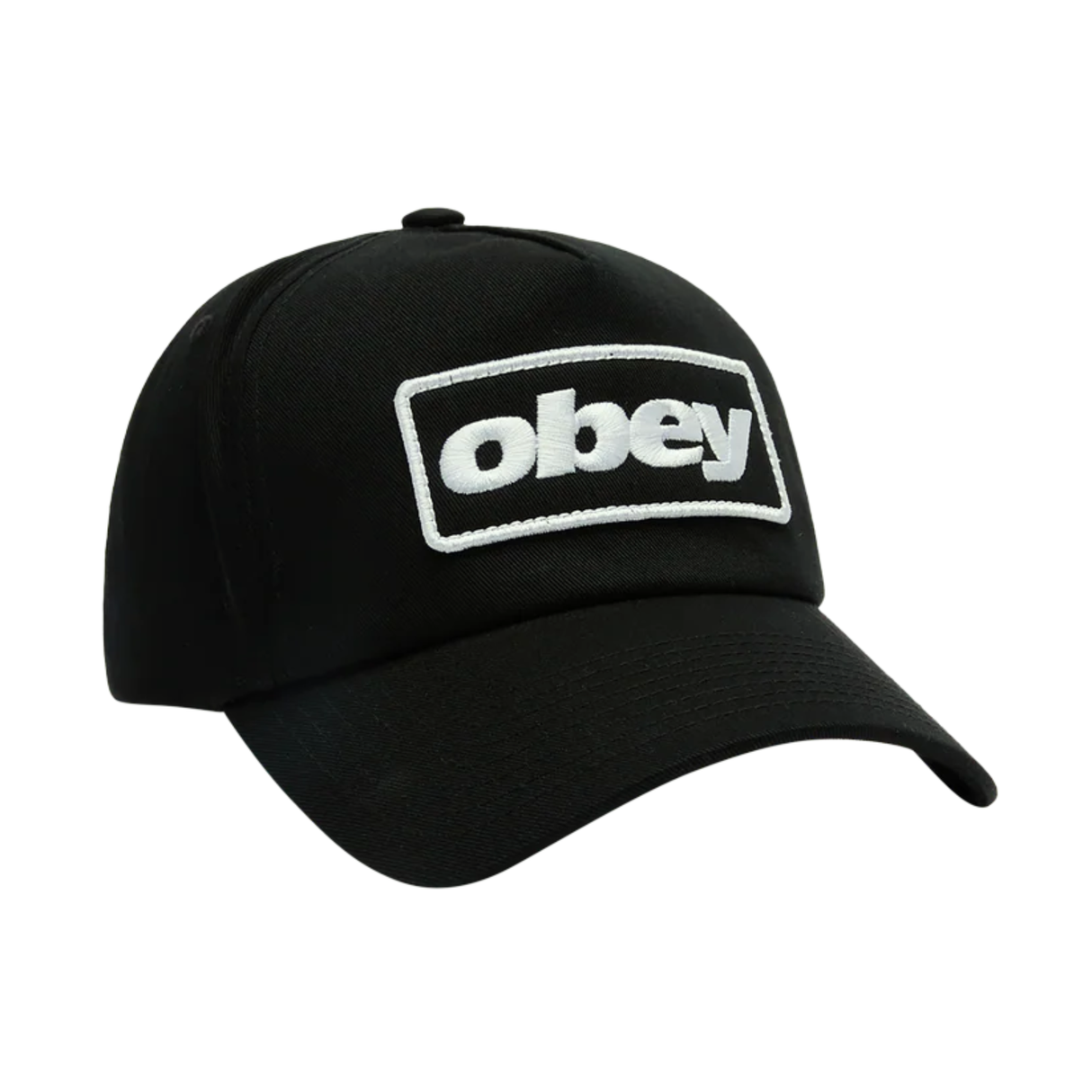 OBEY Ranch 5 Panel Snapback Cap Hat - Black