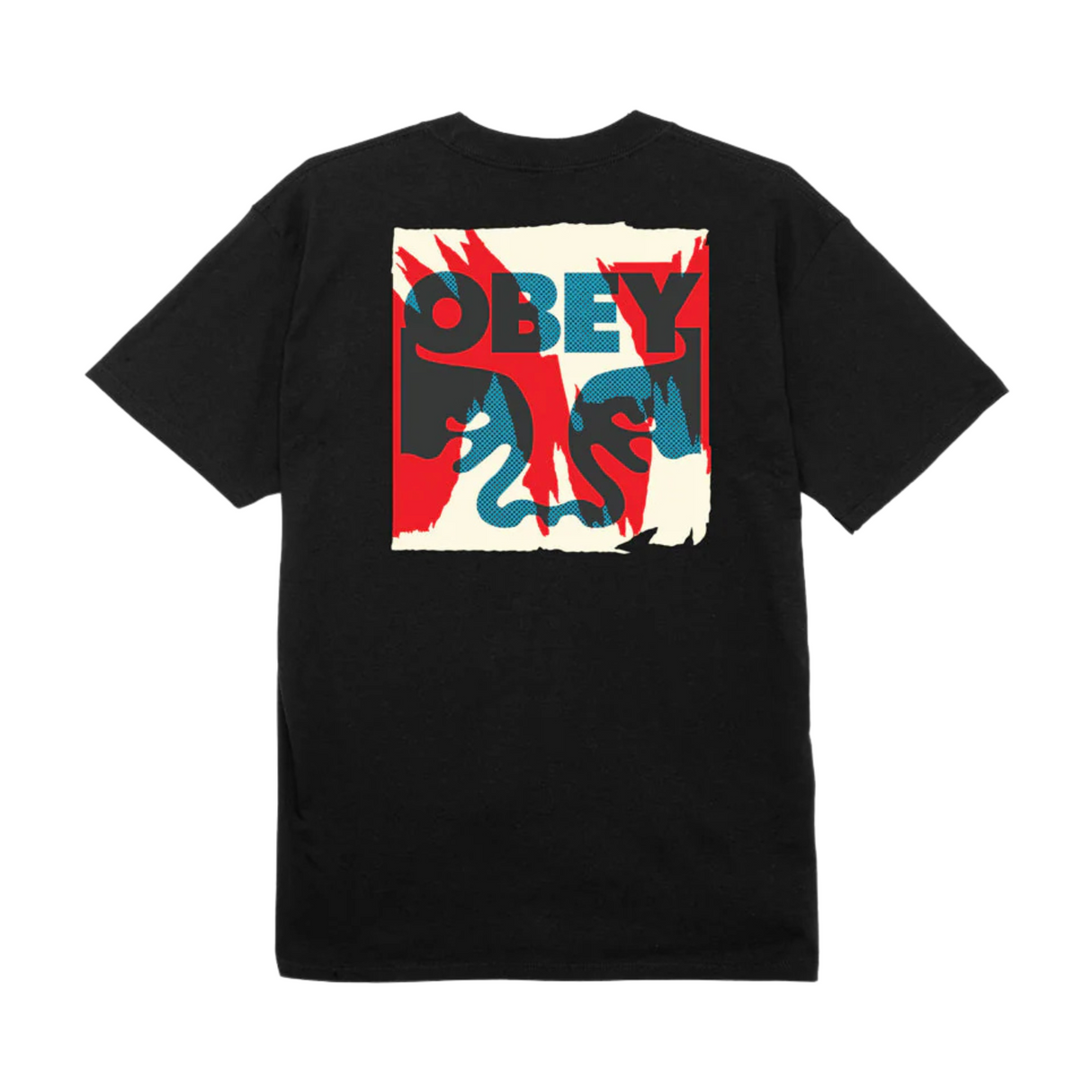 OBEY Torn Posters Icon T-Shirt - Black
