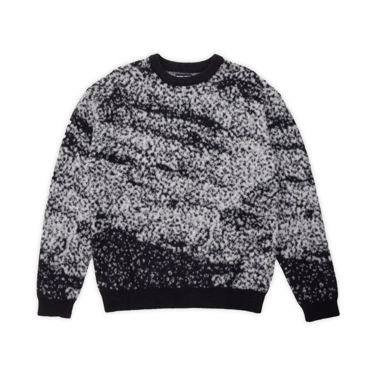 Pass Port Cave In Mohair Sweater - Black / Grey