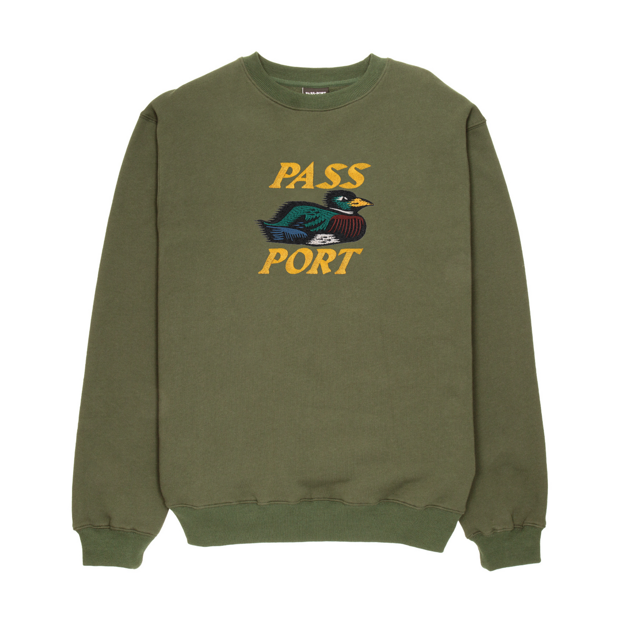 Pass Port Fast Duck Sweatshirt - Olive