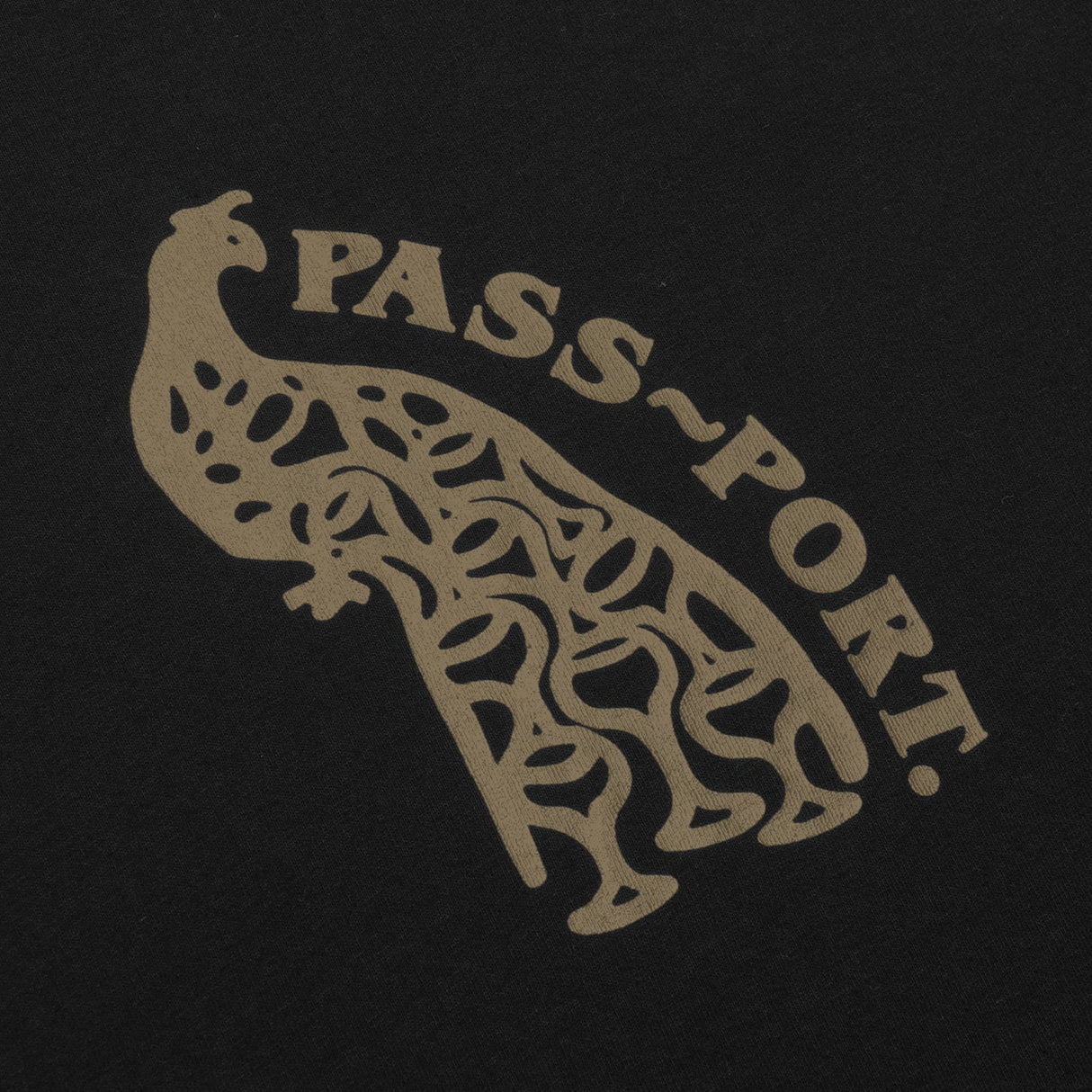 Pass Port Peacock T-Shirt - Black
