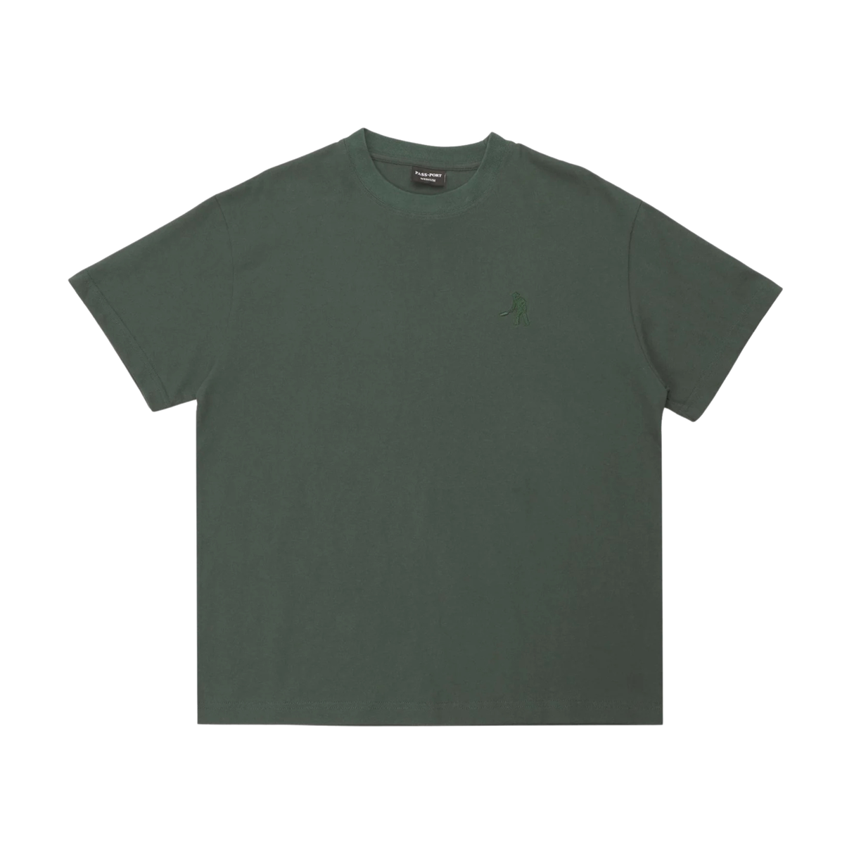 Pass Port Solid Workers T-Shirt (FW25) - Forest Green