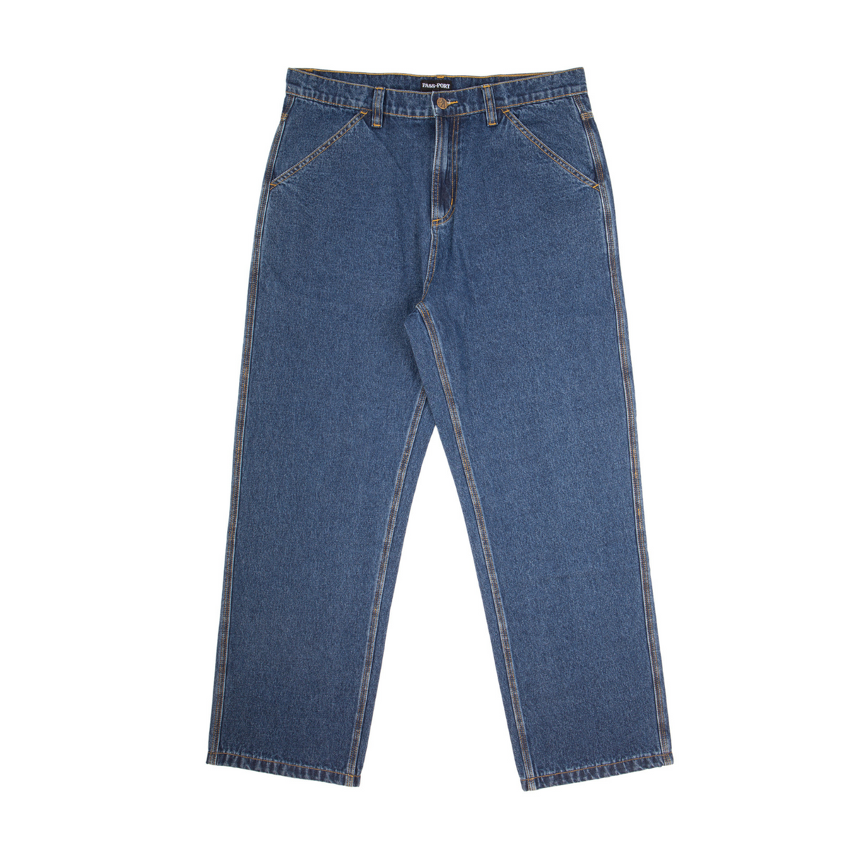 Pass Port Workers Club Denim Jeans - Washed Dark Indigo
