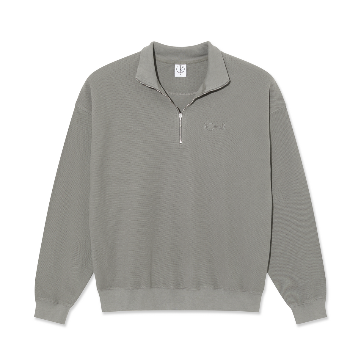 Polar Skate Co. Half Zip Pique Shirt - Grey