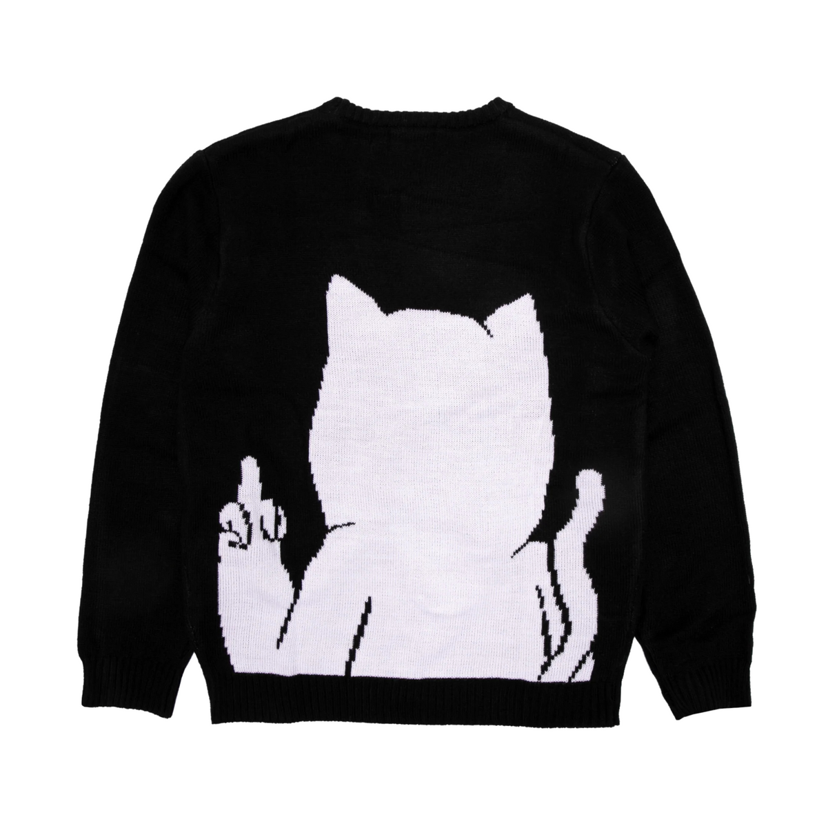 RIPNDIP Lord Nermal Flippy Knitty Sweater - Black