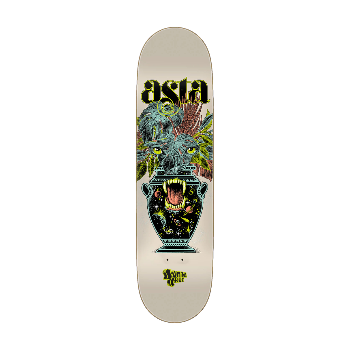 Santa Cruz Asta Cosmic Eyes Twin Deck 8.2" - Off White