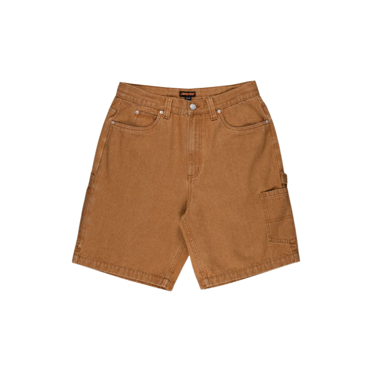 Santa Cruz Big Carpenter Baggy Denim Shorts - Tan