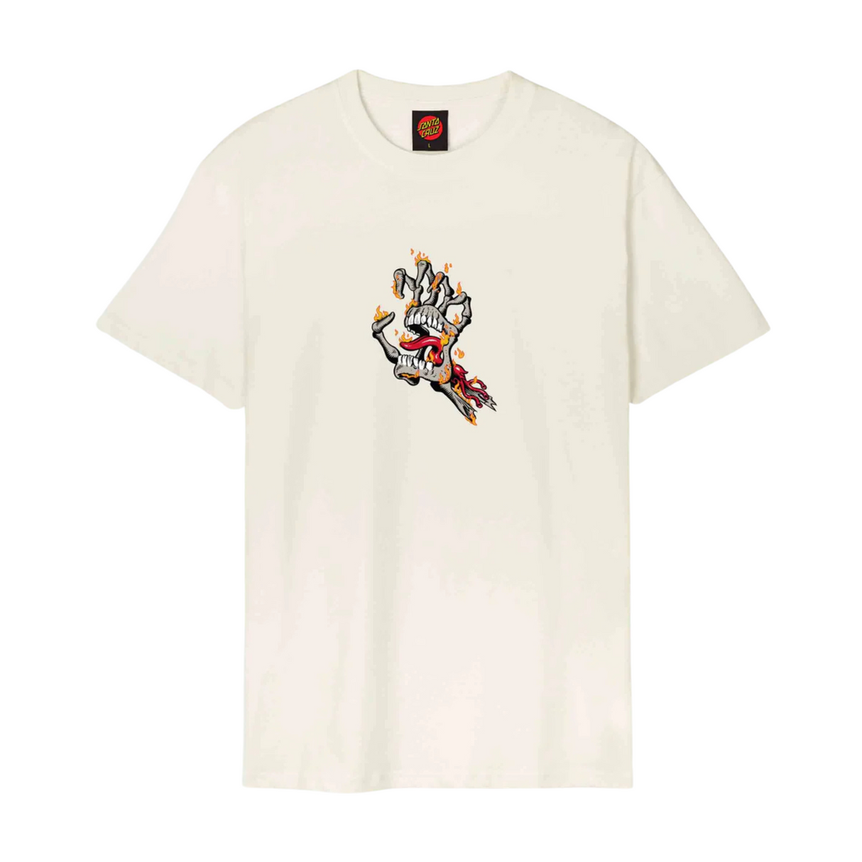 Santa Cruz Burnt Bone Hand T-Shirt - Unbleached