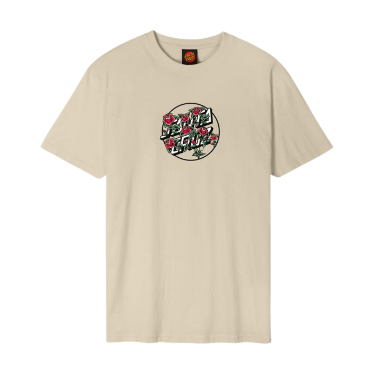 Santa Cruz Flash Stacked Dot Front T-Shirt - Blond Wood