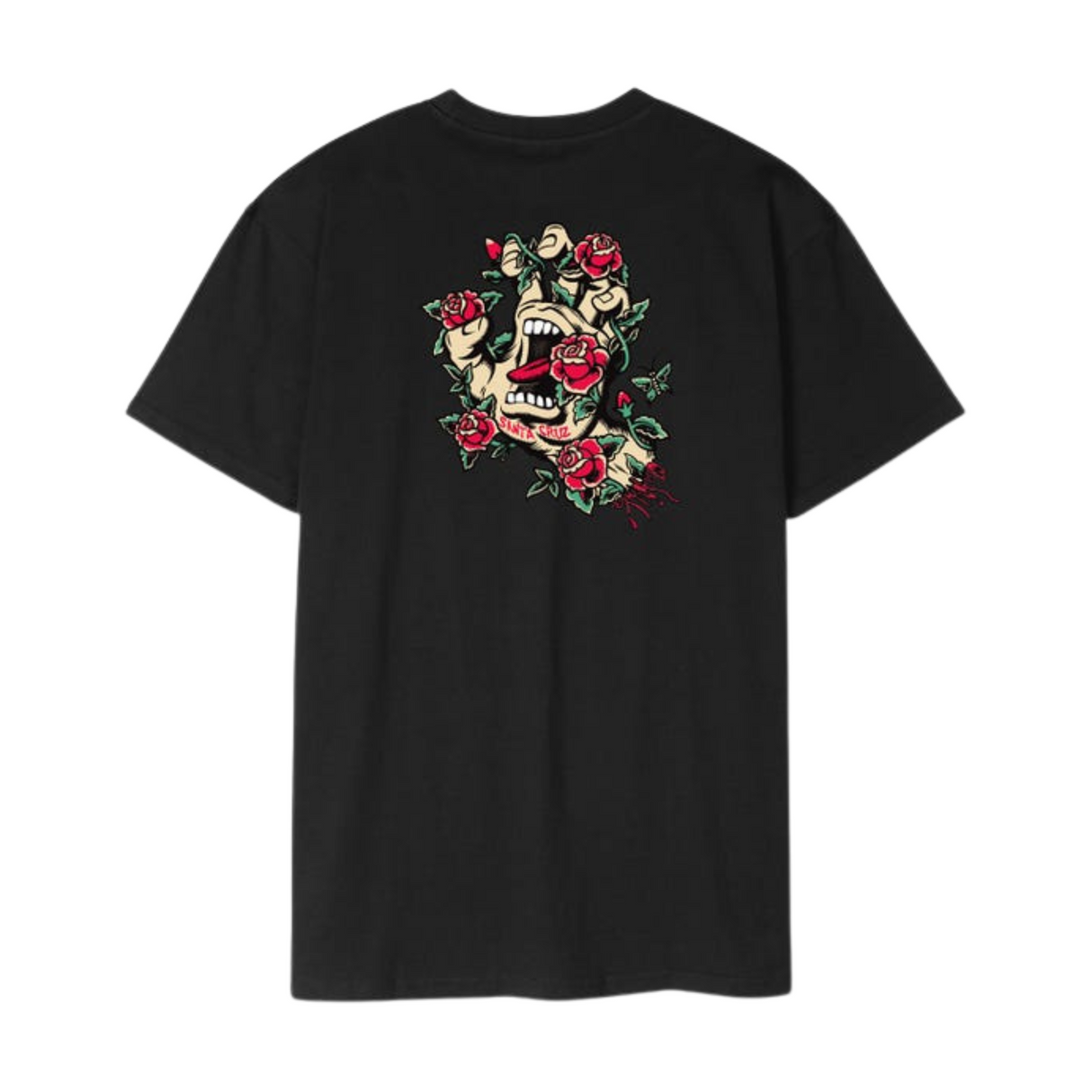 Santa Cruz Screaming Rose Flash T-Shirt - Black