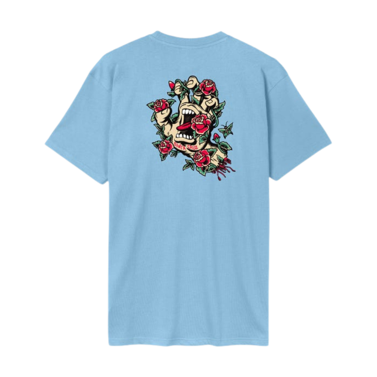 Santa Cruz Screaming Rose Flash T-Shirt - Pacific Blue