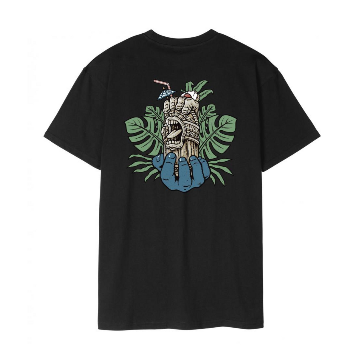 Santa Cruz Tiki Hand Strip T-Shirt - Black