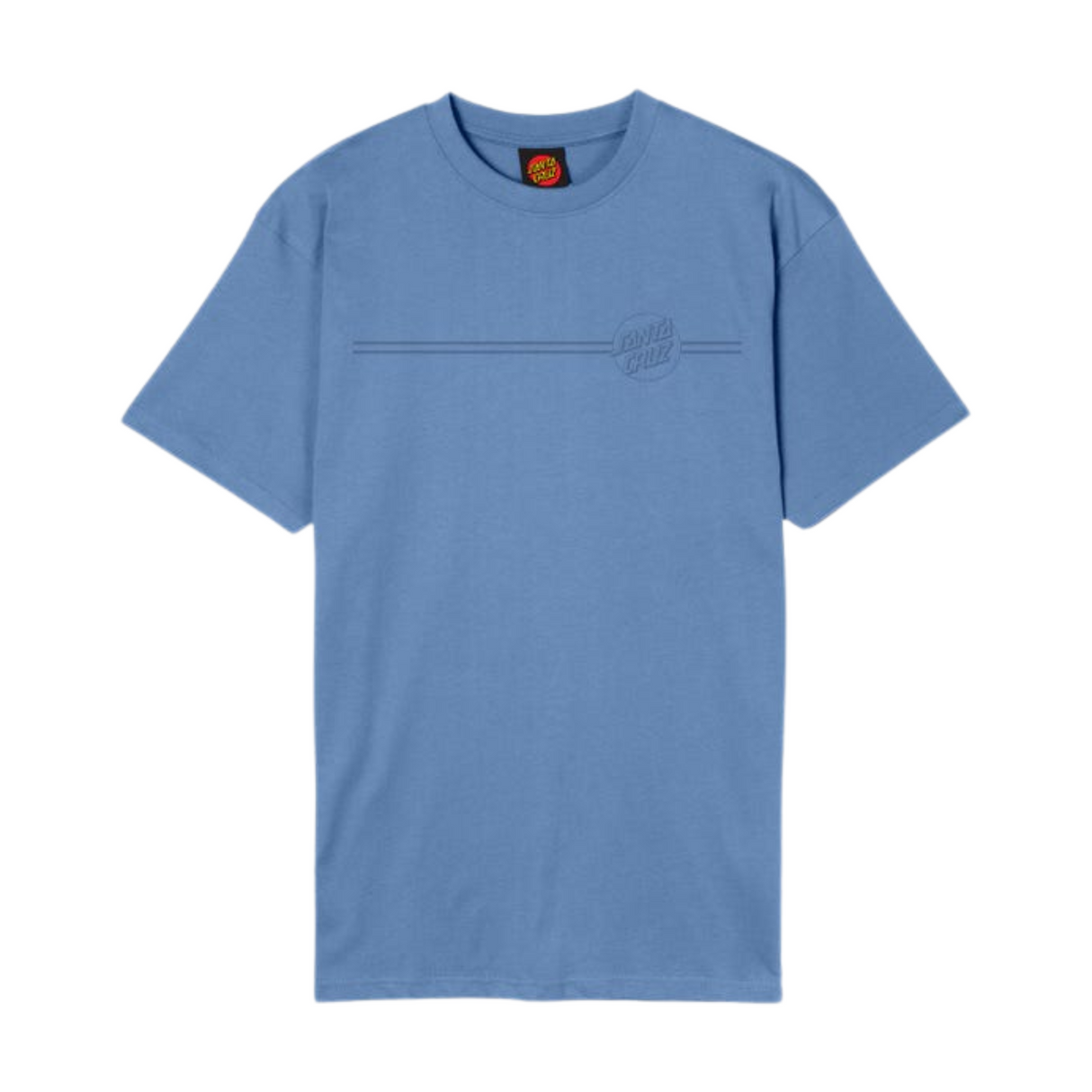 Santa Cruz Tonal Opus Dot Stripe T-Shirt - Azure Blue