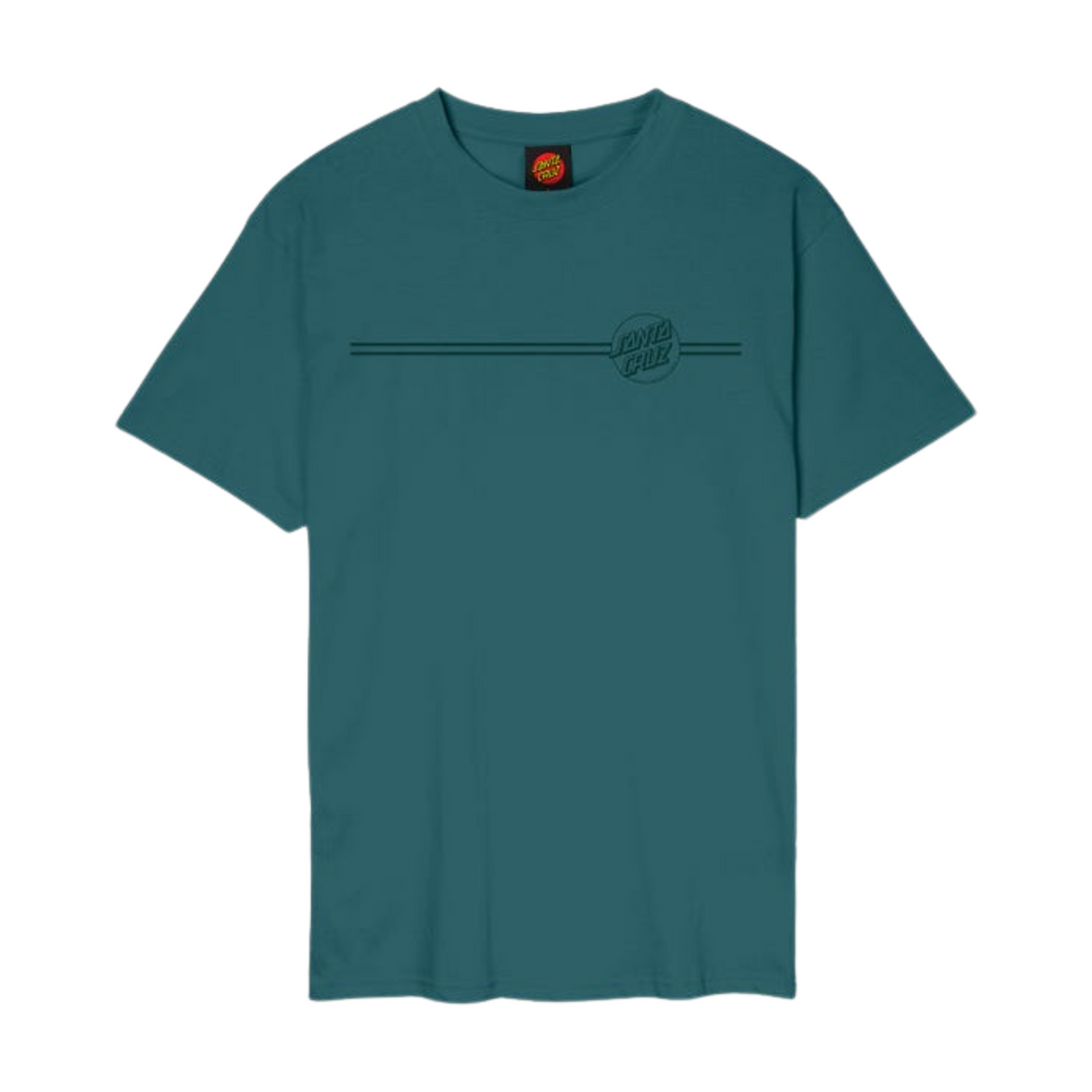 Santa Cruz Tonal Opus Dot Stripe T-Shirt - Cosmic Teal