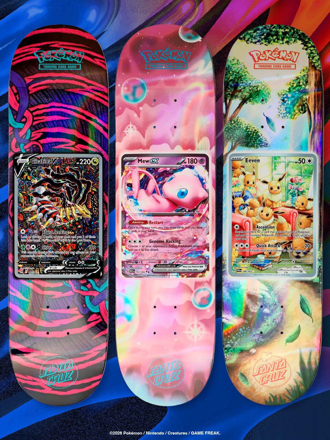 Santa Cruz x Pokemon Blind Bag Skateboard Deck 8" - Multi