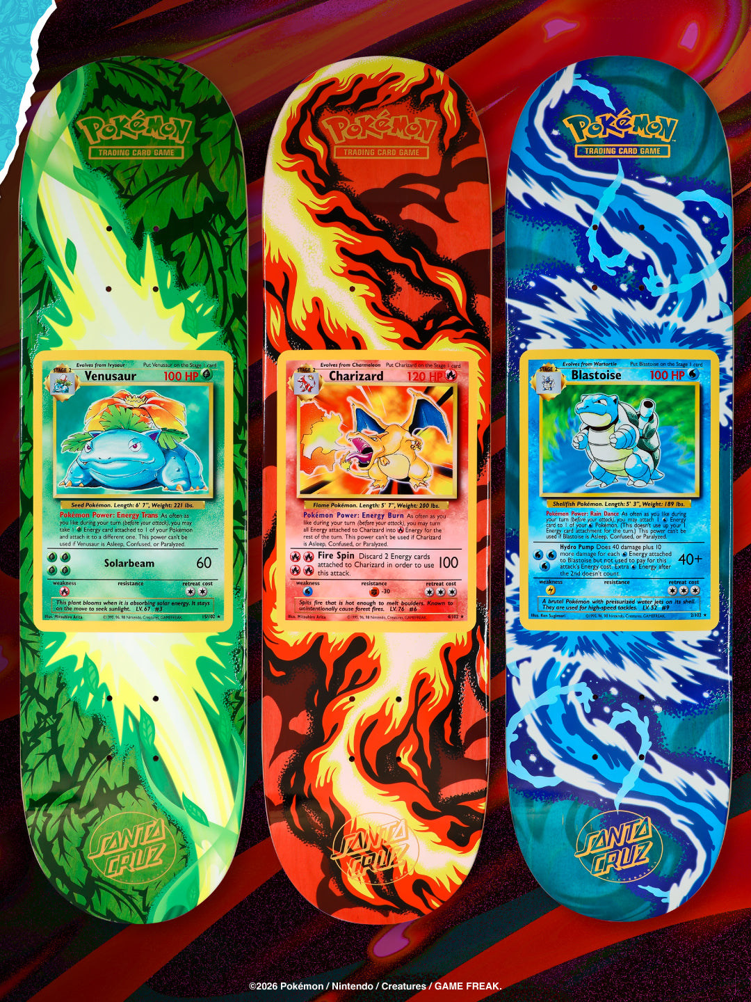 Santa Cruz x Pokemon Blind Bag Skateboard Deck 8" - Multi