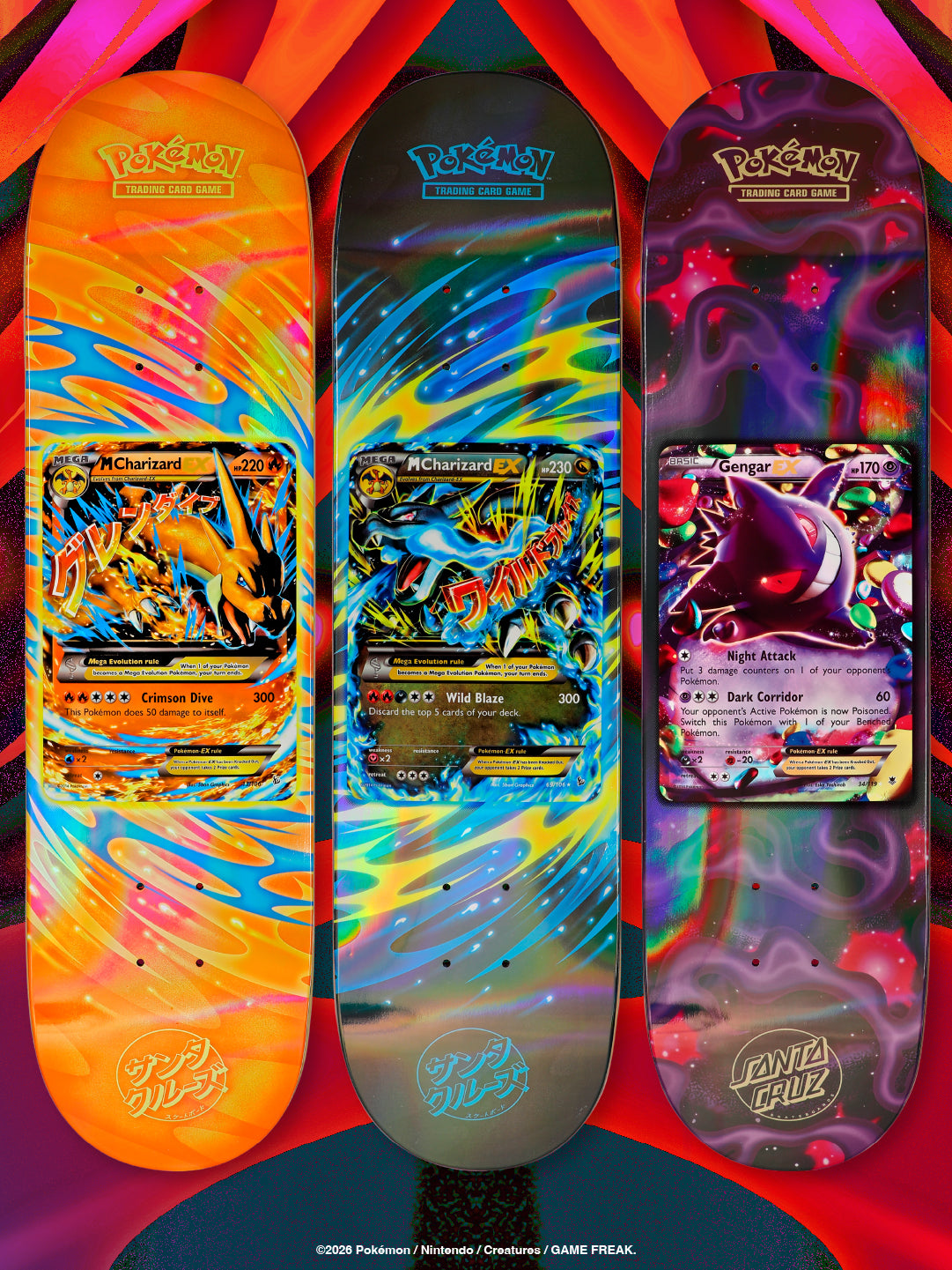 Santa Cruz x Pokemon Blind Bag Skateboard Deck 8" - Multi