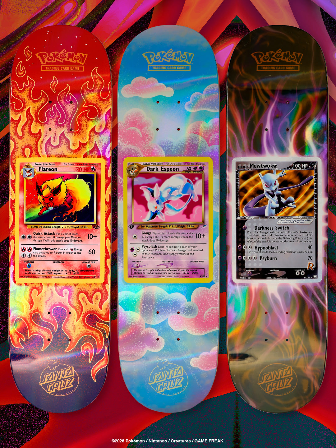 Santa Cruz x Pokemon Blind Bag Skateboard Deck 8" - Multi