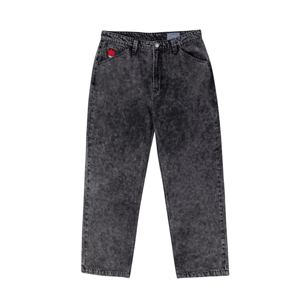 Spitfire Bighead Fill Baggy Denim Jeans Pants - Black (Stone Wash)