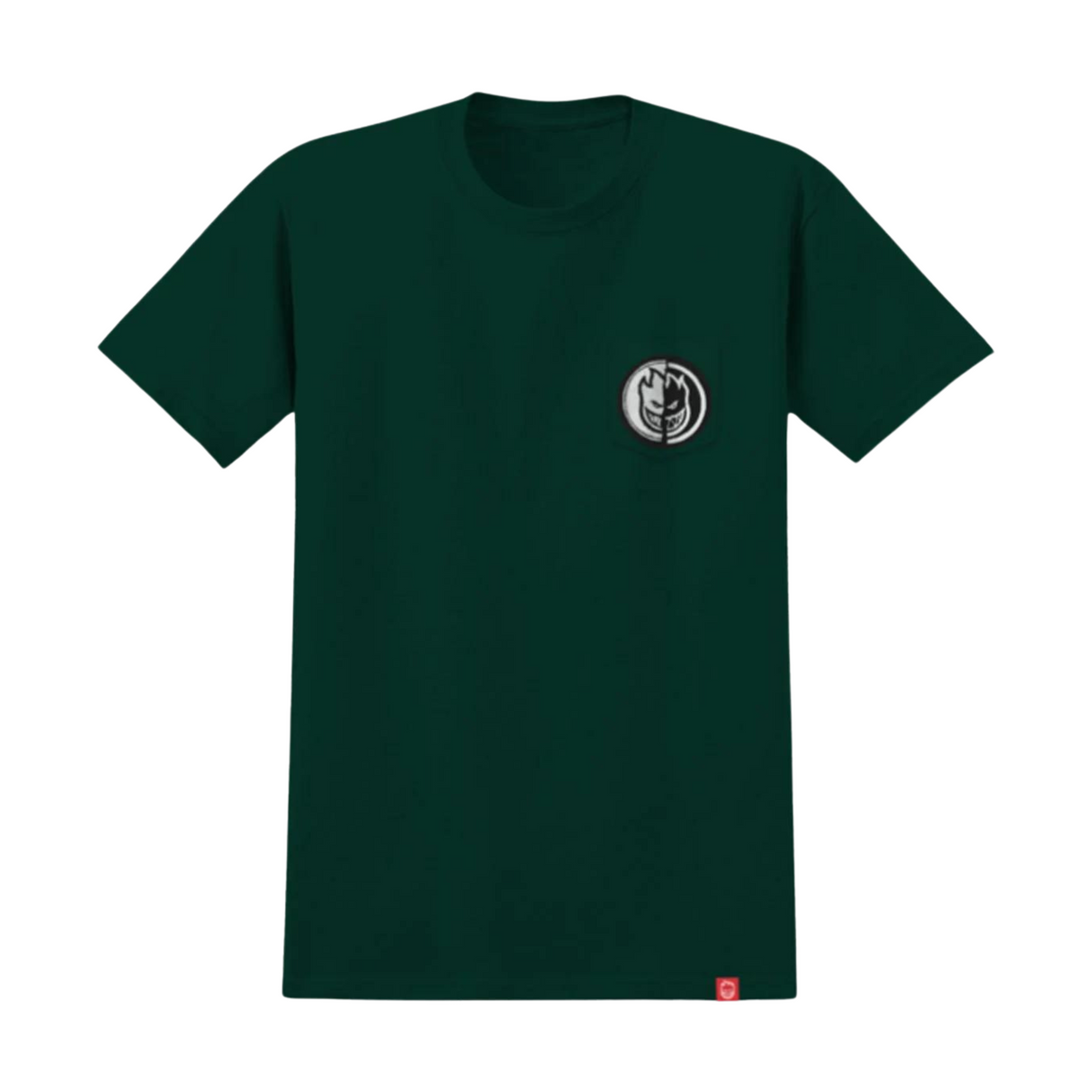 Spitfire Yin Yang Pocket T-Shirt - Forest Green / Black
