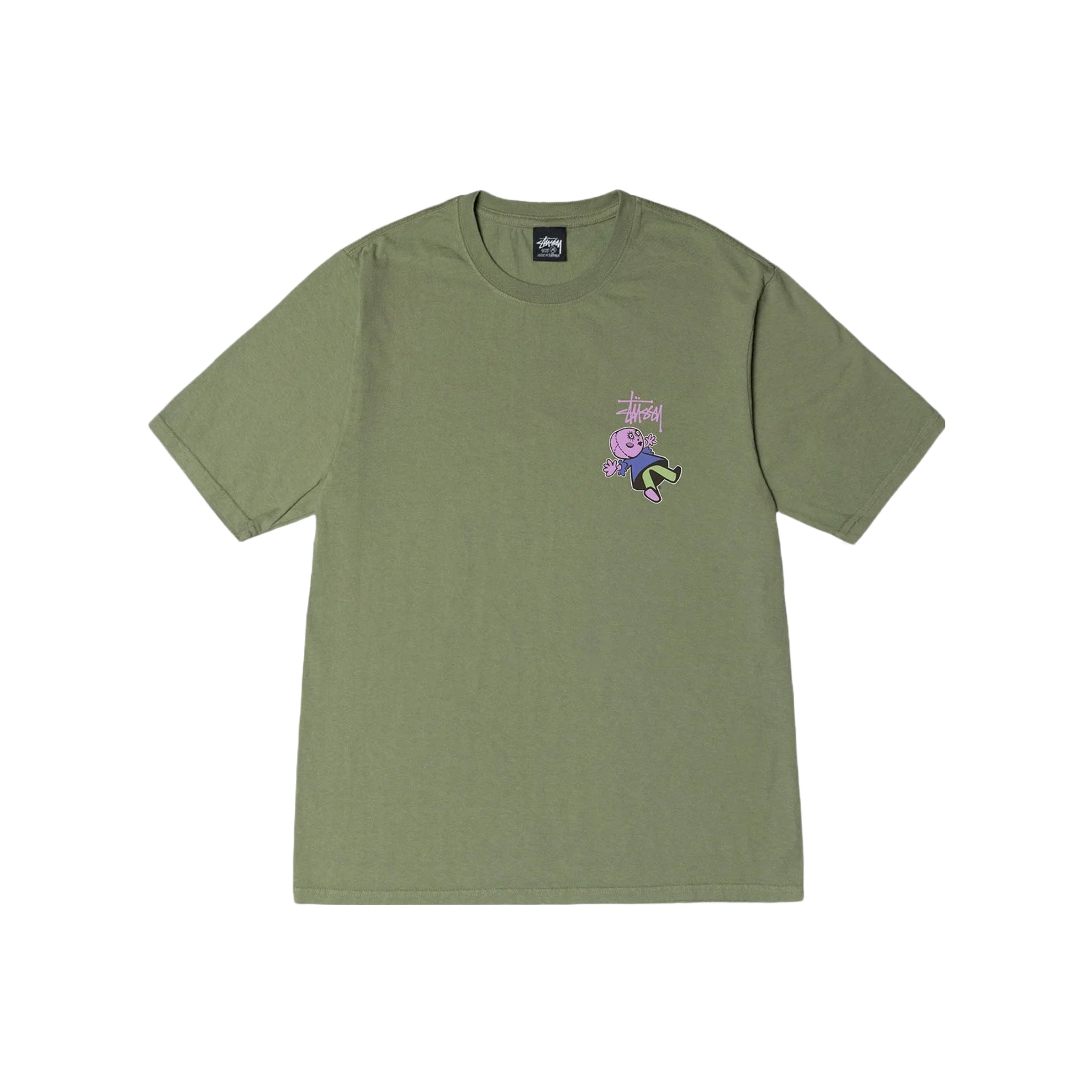 Stussy Dollie Pigment Dyed T-Shirt - Artichoke exclusive at Remix