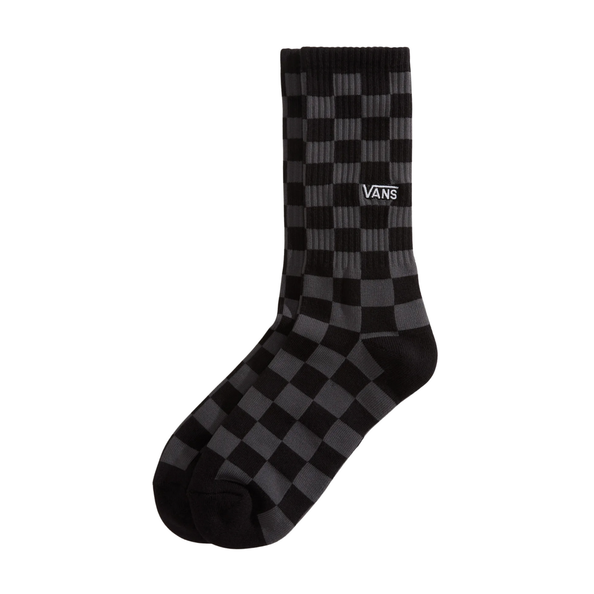 Vans Checkerboard Crew Socks - Black / Grey