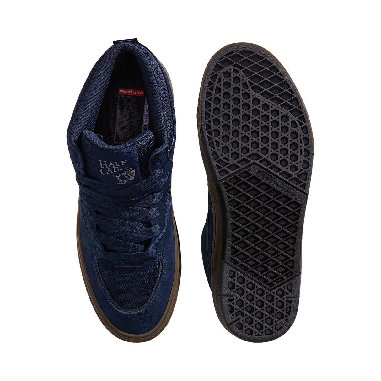 Vans Skate Half Cab Wafflecup Shoes - Navy / Dark Gum