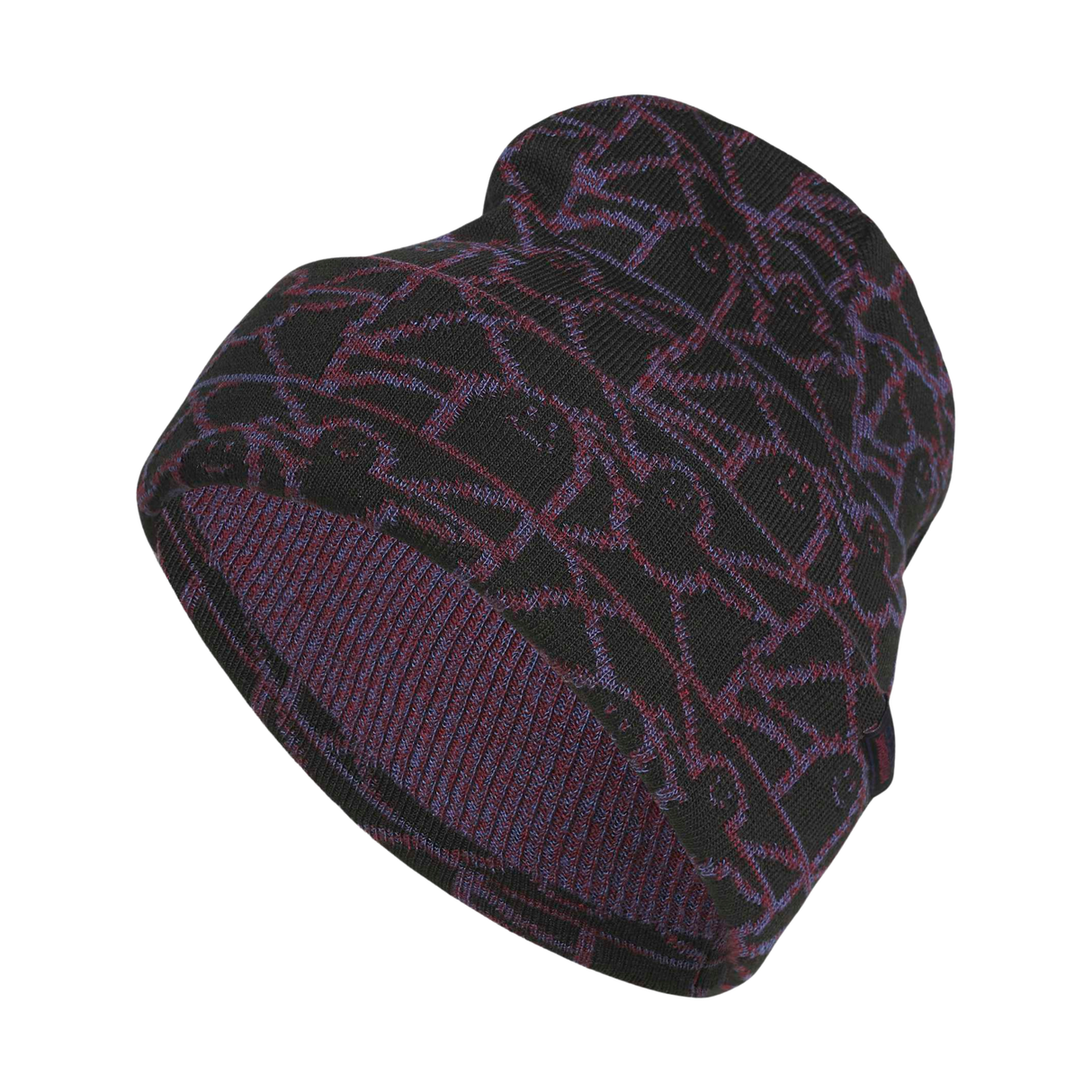 Adidas Skateboarding x Mark Gonzales Beanie - Black / Muted Purple / Shadow Red