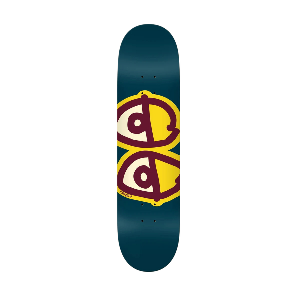 Krooked Team Eyes Deck - Olive / 8.25"
