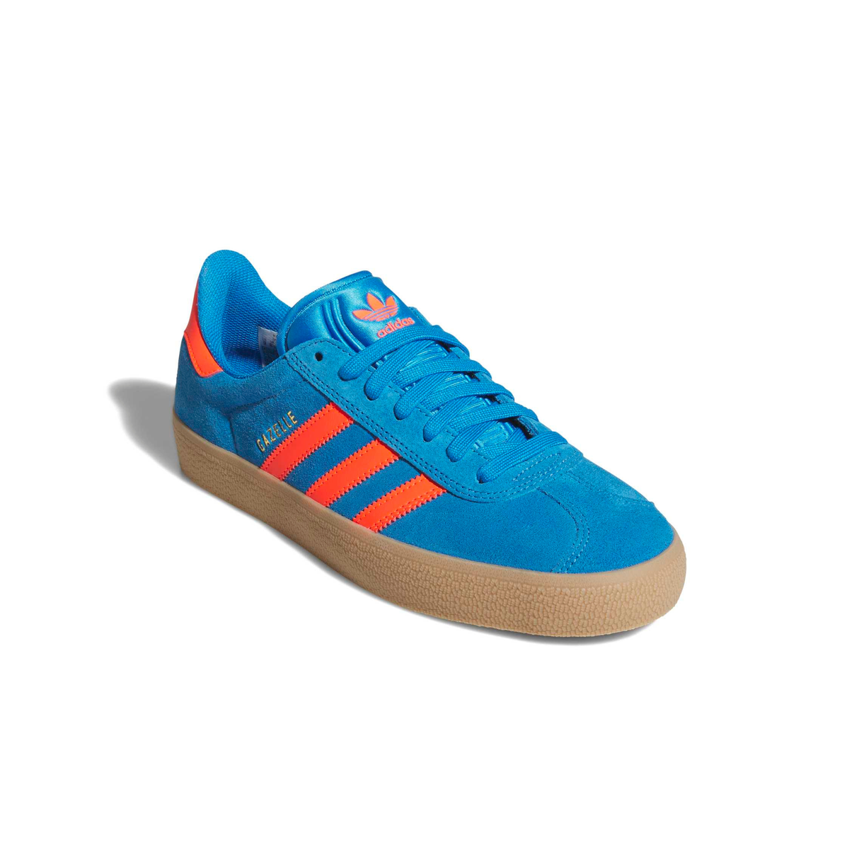 Adidas Skateboarding Gazelle ADV Shoes - Bright Blue / Solar Red / Gum4 (KJ0271)