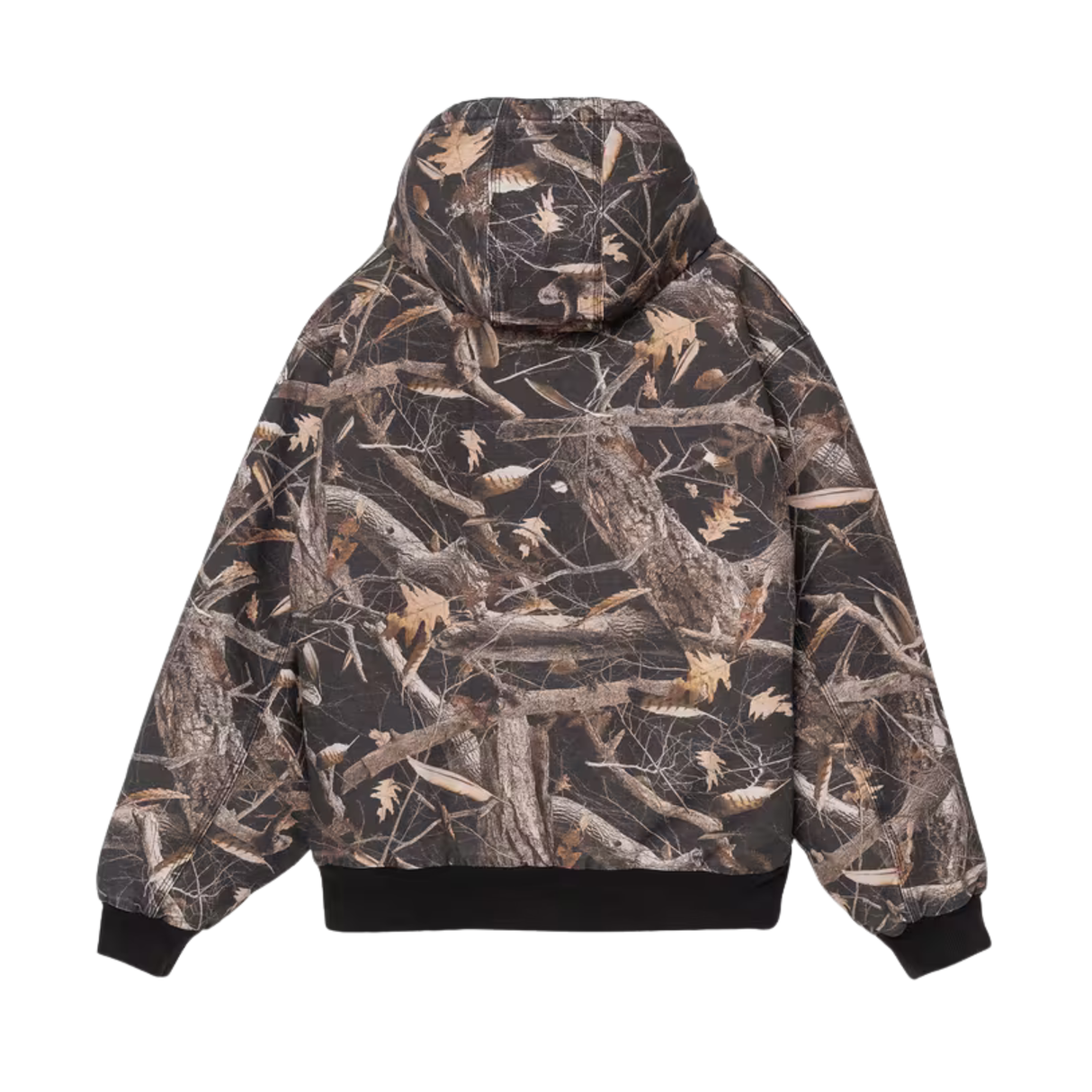 Carhartt WIP OG Active Jacket - Camo Feather Tree, Black, (heavy stone wash)