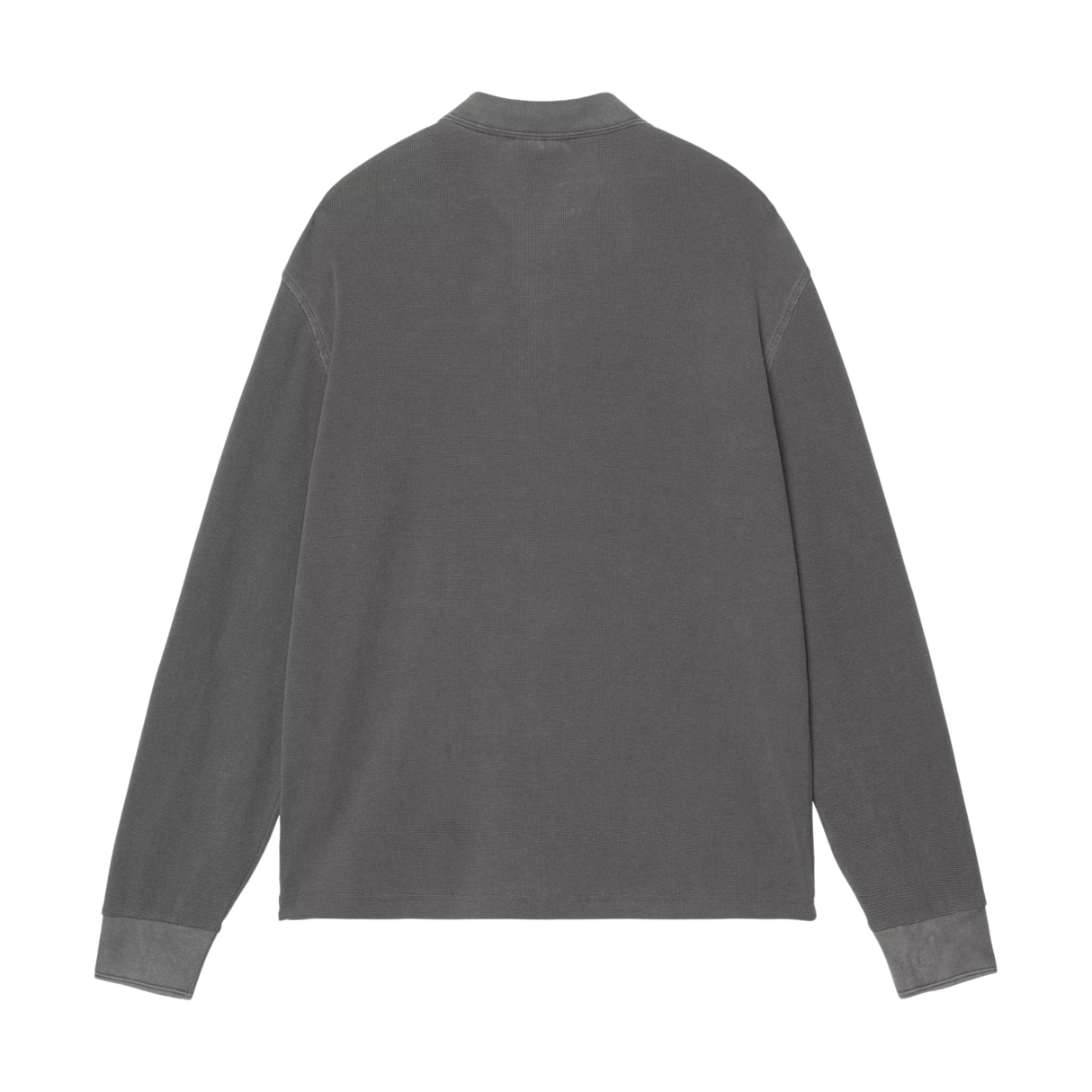 Carhartt WIP L/S Waffle Rugby Shirt - Black (garment dyed)