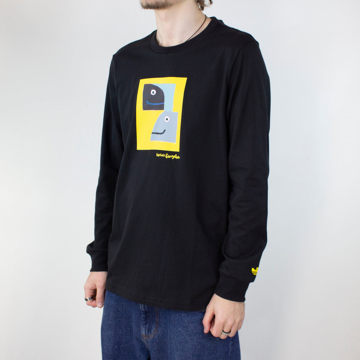 Adidas Shmoofoil Painted Long Sleeve T-Shirt - Black