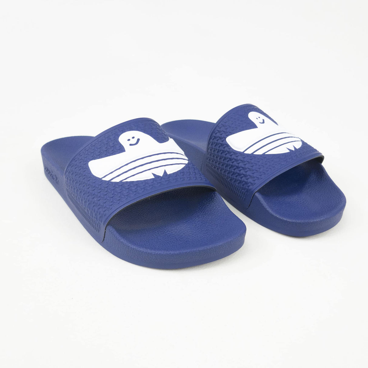 Adidas Shmoofoil Slides - Blue/White/White