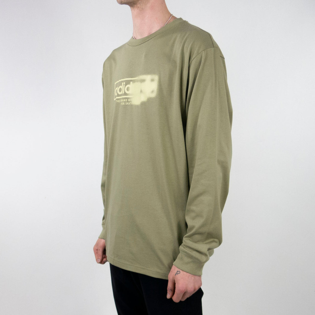 Adidas Washed Out 4.0 Long Sleeve T-Shirt - Orbit Green / Sandy Beige