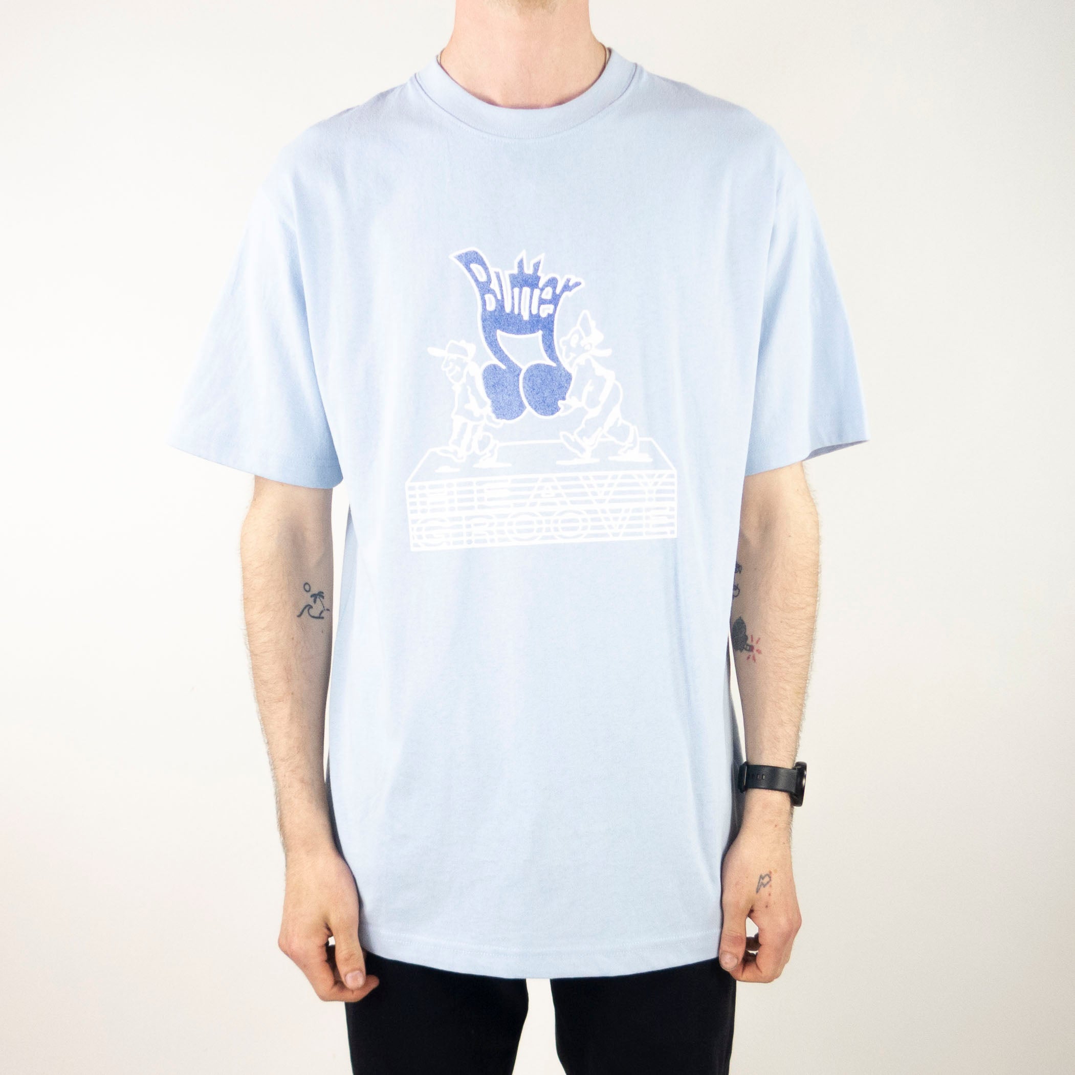 Butter Goods Heavy Groove T-Shirt - Powder Blue exclusive at Remix