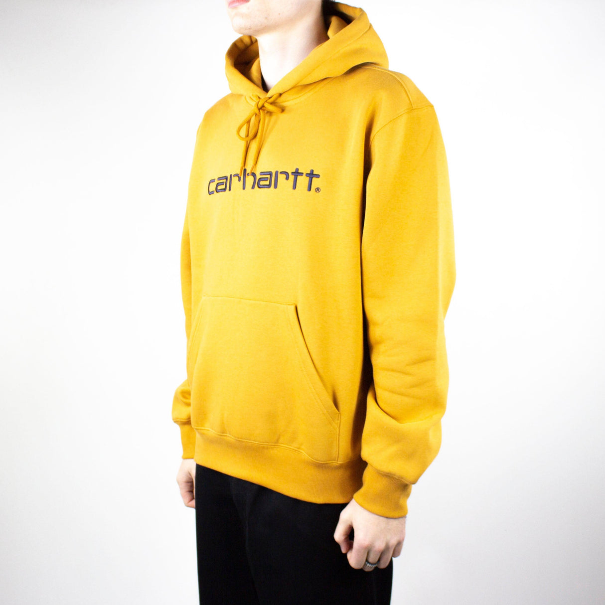 Carhartt WIP Hooded Sweatshirt – Ochre / Dark Navy