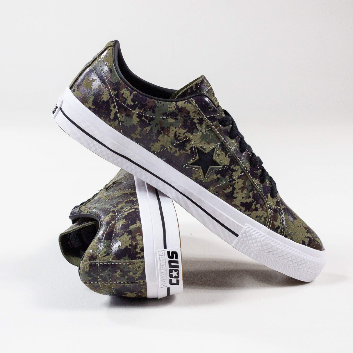 Converse One Star Pro Ox Shoes- Velvet Brown / Herbal / White