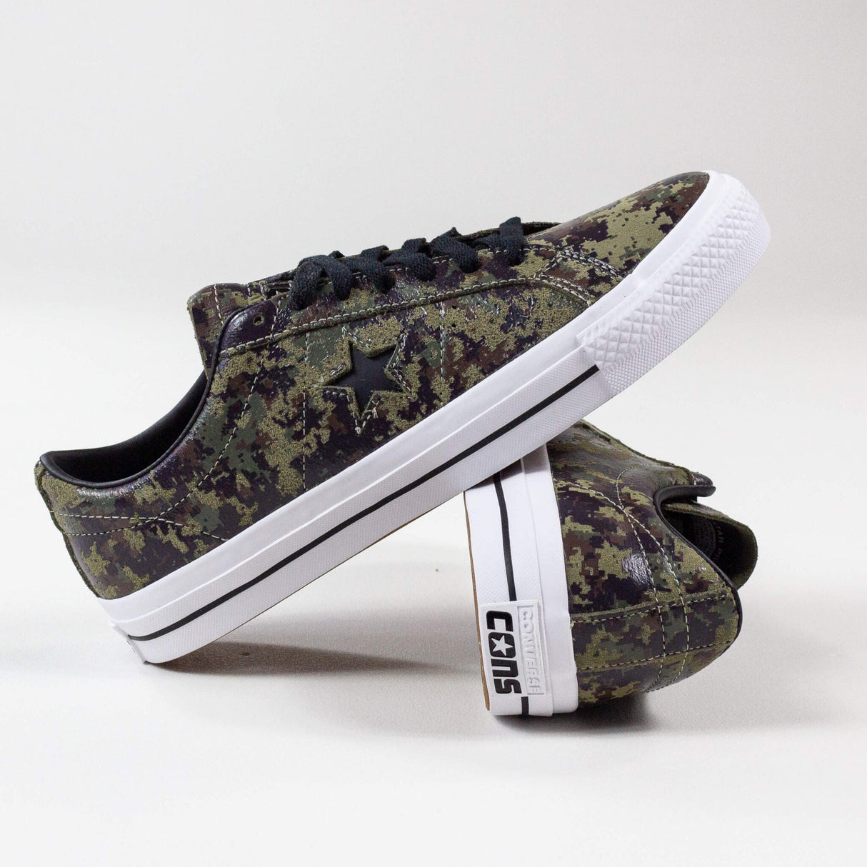 Converse One Star Pro Ox Shoes- Velvet Brown / Herbal / White