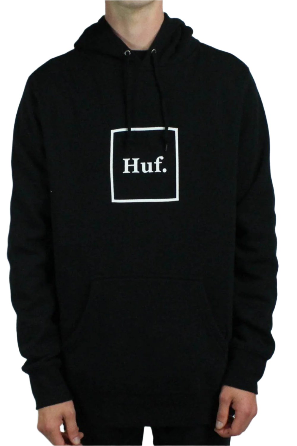 HUF Box Logo Pullover Hooded Sweatshirt - Black