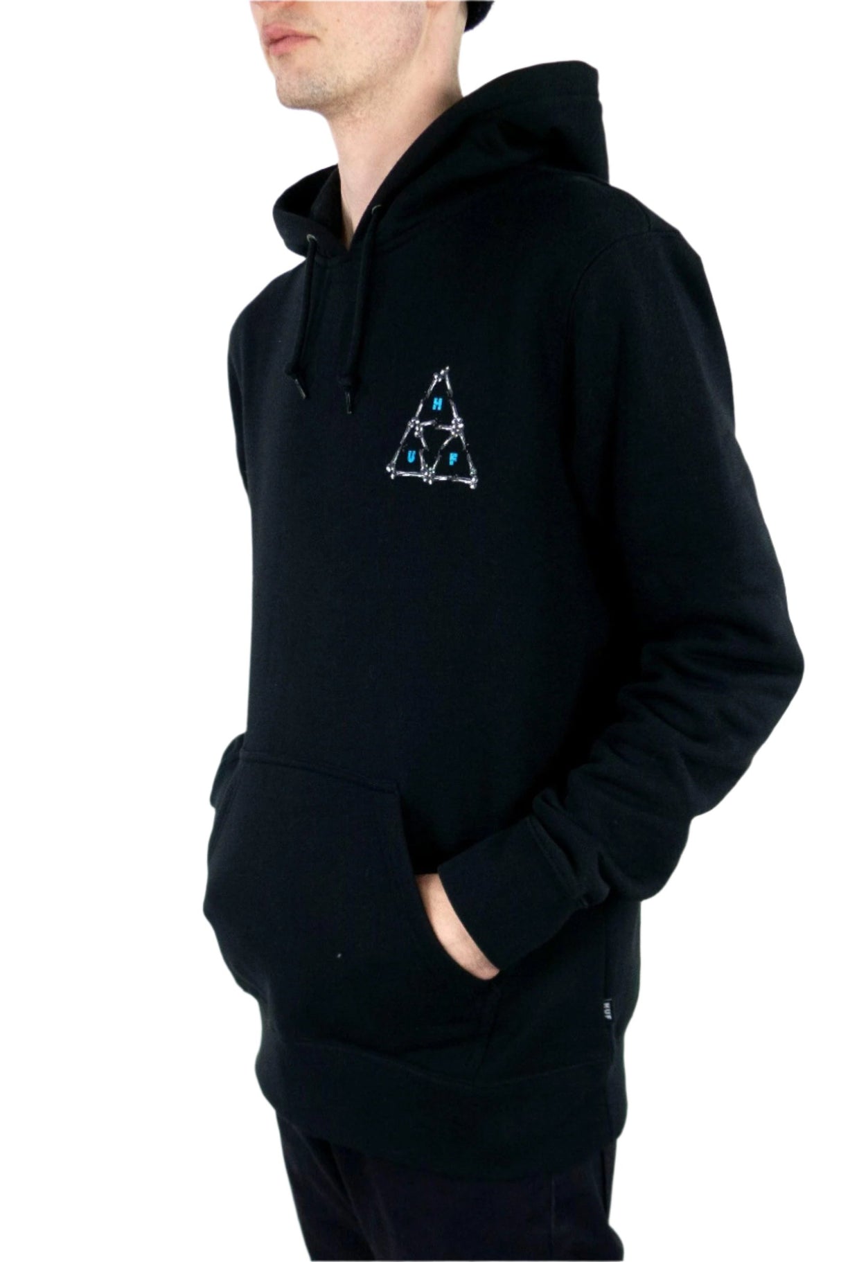 HUF Broken Bones Triple Triangle Hoodie - Black