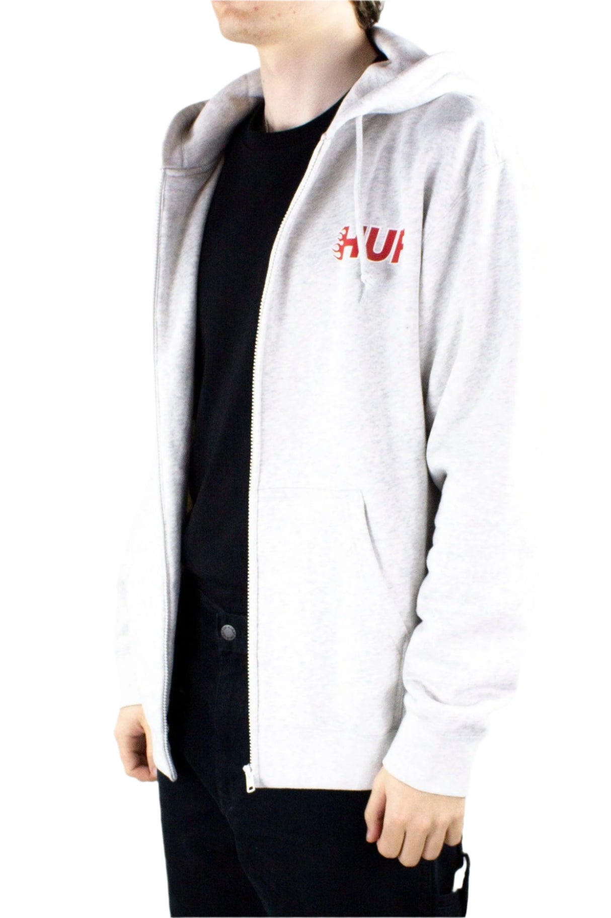 HUF Enforcer Full Zip Hoodie - Ash Heather