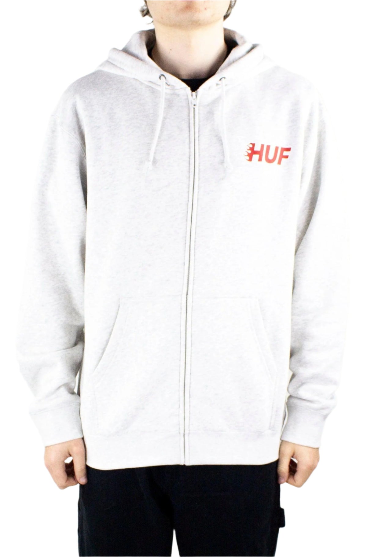 HUF Enforcer Full Zip Hoodie - Ash Heather