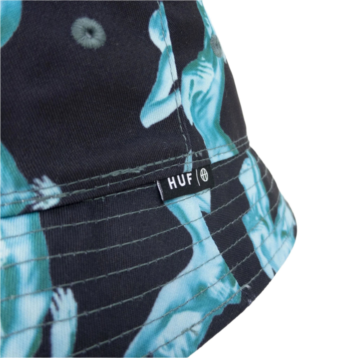 HUF HER Reversible Bucket Hat - White/Black/Blue