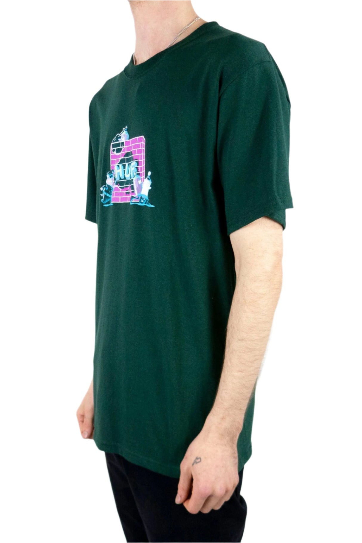 HUF High Gloss Headache T-Shirt - Dark Green